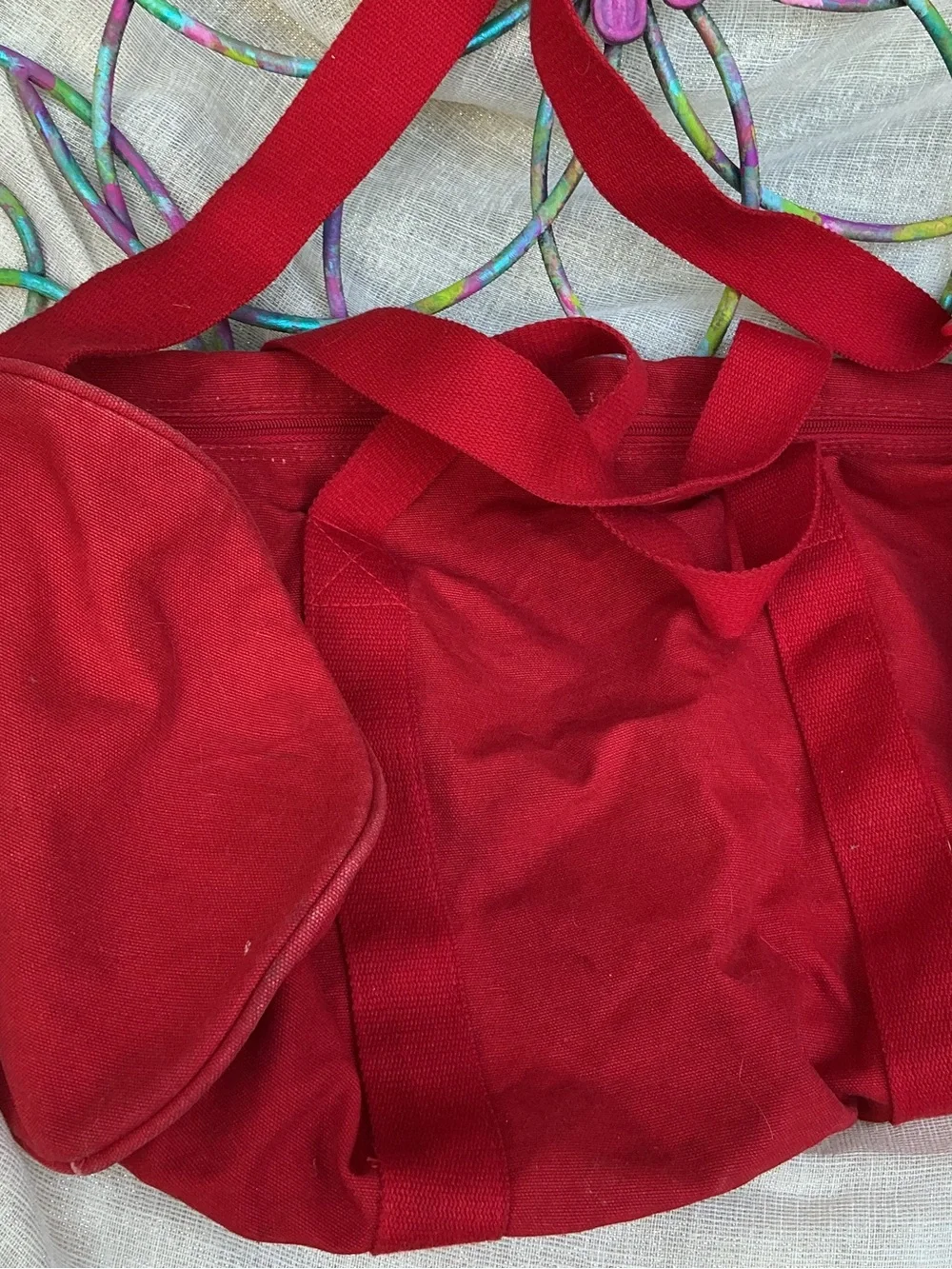 Marlboro Red Canvas Carry-All Tote